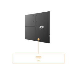 Aoc Monitor 15.6”, Panel resolution 1920x1080, Refresh rate 60 Hz, Panel type IPS, USB-C connectivity USB-C 3.2 x 1