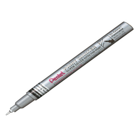 Marcatore Paint Marker Linea Amiko - punta extra fine 0,60mm - argento - Pentel