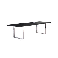Tavolo riunioni Prestige Metal - 220 x 100 x 74 cm - nero venato