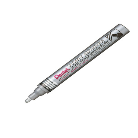 Marcatore Paint Marker Linea Amiko - punta media 4,50mm - argento - Pentel