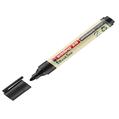Marcatore per lavagne bianche 28 EcoLine - punta conica - da 1,5 a 3 mm - nero - Edding
