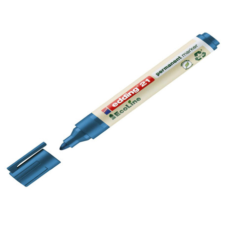 Marcatore permanente 21 Ecoline - punta conica -  da 1,5 a 3 mm - blu - Edding
