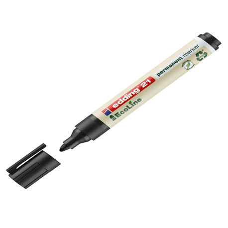 Marcatore permanente 21 Ecoline - punta conica -  da 1,5 a 3 mm - nero - Edding