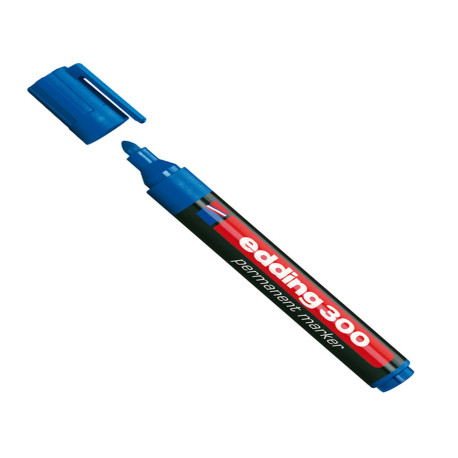 Marcatore permanente 300 - punta conica - da 1,5 a 3 mm - blu - Edding