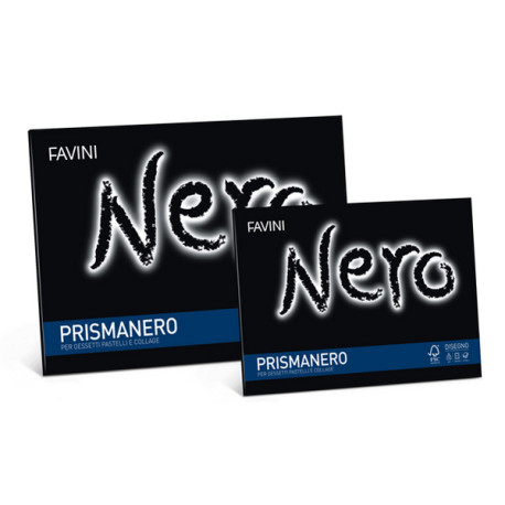 Album Prismanero - 24 x 33 cm - 10 fogli - 128gr - monoruvido - Favini