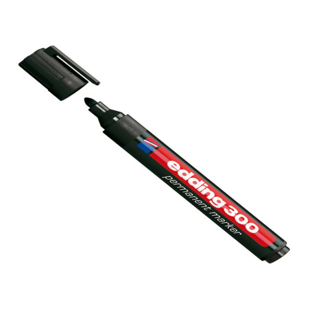 Marcatore permanente 300 - punta conica - da 1,5 a 3 mm - nero - Edding