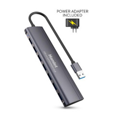 HUB USB 3.0 7 PORTE IN ALLUMINIO CON ALIMENTATORE 5V 2A ( 3A?)