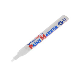 Marcatore permanente A 400 - a vernice - punta tonda - 2,3 mm - bianco - Artline