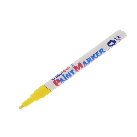 Marcatore permanente A 440 - a vernice - punta tonda fine - 1,2 mm - giallo - Artline