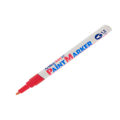 Marcatore permanente A 440 - a vernice - punta tonda fine - 1,2 mm - rosso - Artline