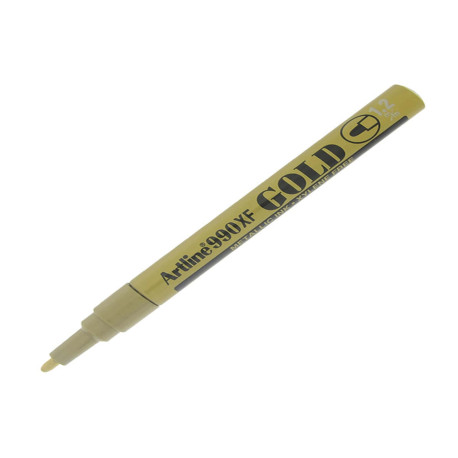 Marcatore permanente A 990 - a vernice - punta tonda fine - 1,2 mm - oro - Artline