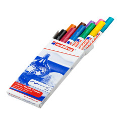 Marcatore permanente a vernice 751 - punta tonda fine - da 1 a 2 mm - Edding - astuccio 10 pezzi