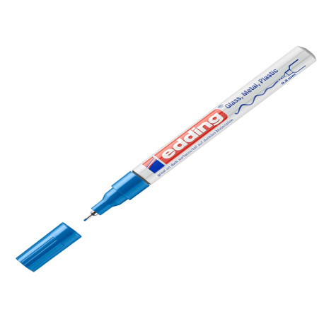 Marcatore permanente a vernice 780 - punta tonda extra fine - 0,8 mm - blu  - Edding