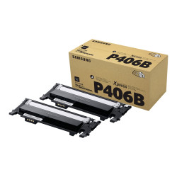 Samsung CLT-P406B - Confezione da 2 - nero - originale - cartuccia toner (SU374A) - per Samsung CLX-3300, 3302, 3303, 3304, 330