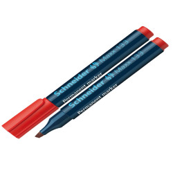 Marcatore permanente Maxx 133 - punta a scalpello -  tratto 1,00-4,00mm - rosso - Schneider