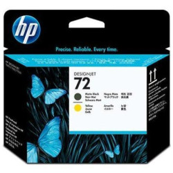 Testina di stampa HP 72 nero opaco e giallo