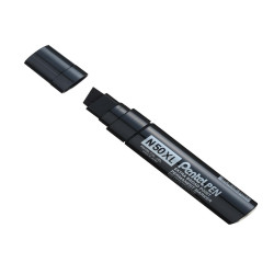 Marcatore permanente N50XL - punta scalpello - nero - Pentel