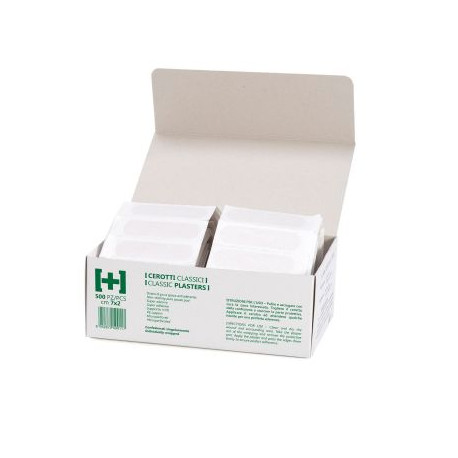 Cerotto classico cm 7 x 2 cm  traspirante e impermeabile conf 500 pz CE 93/42