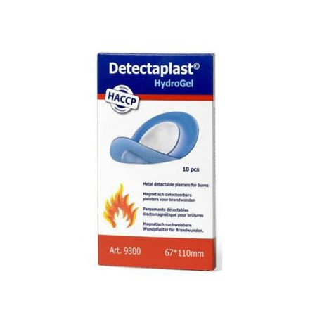Cerotto per Ustioni Rilevabile dai Metal Detector colore Blu con Gel Raffreddante conf 10 pz