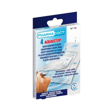Cerotto Resistente all'Acqua  Trasparente, Misure Assortite Conf 4 pz CE 93/42