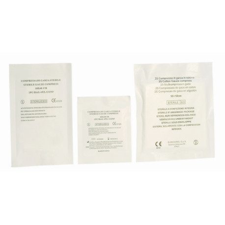 Garza Idrofila Sterile Compressa Cm 10 x 10 (25 Strati) CE 93/42