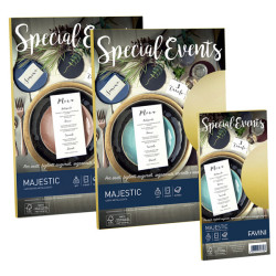 Busta Special Events metal - 110 x 220 mm - 120 gr - rosso - Favini - conf. 10 buste