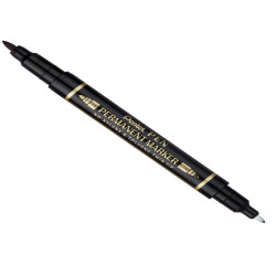 Marcatore permanente Twin tip - doppia punta fine-extra fine - nero - Pentel