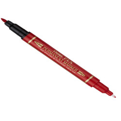 Marcatore permanente Twin tip - doppia punta fine-extra fine - rosso - Pentel