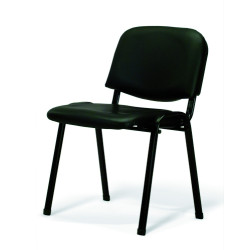 Poltroncina con Braccioli, Sedia con struttura di acciaio con seduta, schienale imbottito, Lavabile