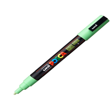 Marcatore Uni Posca PC3M - punta fine 0,9 - 1,3 mm - verde chiaro - Uni Mitsubishi