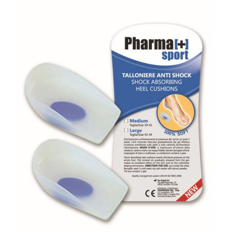 Tallonette in silicone con oliva per spina calcaneare. Lavabili.Taglie disp.: M 39-41 / L 42-44