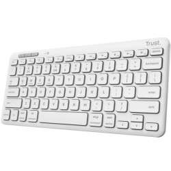 Trust LYRA TASTIERA WIRELESS RICARICABILE PER COLLEGARE FINO A 3 DISPOSITIVI 1 WL 2,4GHz + 2BT - 52% PLASTICA RICICLATA - ITALI