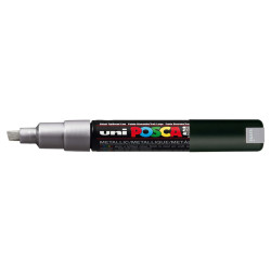 Marcatore Uni Posca PC8K  - punta a scalpello 8mm - argento - Uni Mitsubishi