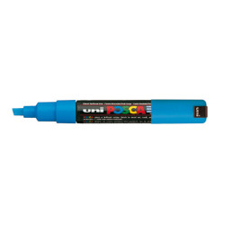 Marcatore Uni Posca PC8K  - punta a scalpello 8mm - azzurro - Uni Mitsubishi