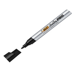 Marcatori permanenti Marking Pro - punta tonda - nero - Bic - scatola 12 pezzi