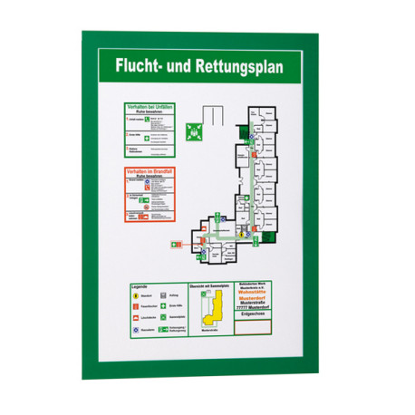 Cornice magnetica Duraframe - A4 - 21 x 29,7 cm - verde - Durable