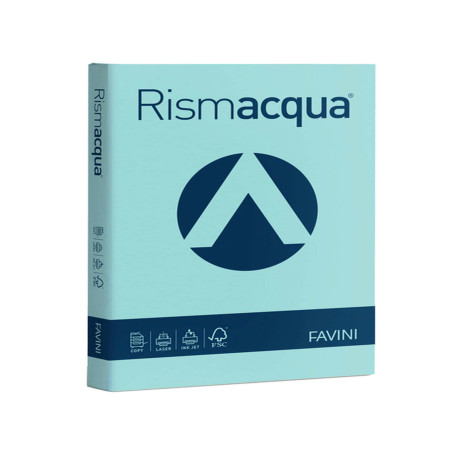 Carta Rismacqua - A4 - 200 gr - celeste 08 - Favini - conf. 125 fogli