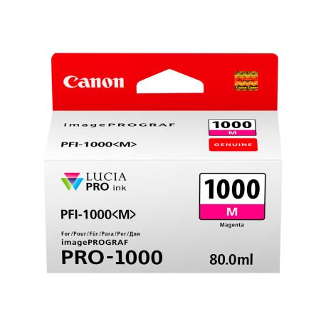Canon PFI-1000 M - 80 ml - magenta - originale - serbatoio inchiostro - per imagePROGRAF PRO-1000