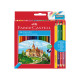 Matita colorata eco Il Castello + 3 bicolor + 1 grafite - colori assortiti - Faber-Castell - astuccio 36 pezzi